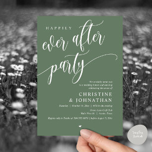 Wedding Elopement, Happily Ever After Party Invitation