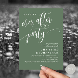 Wedding Elopement, Happily Ever After Party Invitation