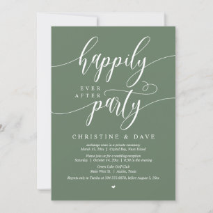 Wedding Elopement, Happily Ever After Party  Invitation