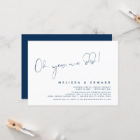 Wedding Elopement, Oh yes, we did, Navy Blue