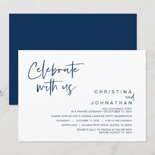 Wedding Elopement Party, Celebrate with us Invitation