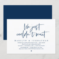 Wedding Elopement, We just could not wait Invitati
