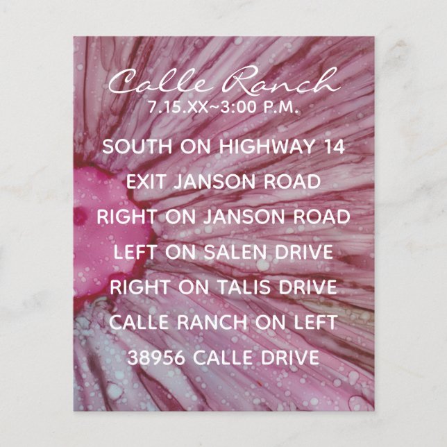 Wedding Enclosure Card Turquoise and Lavender (Front)