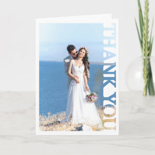 Wedding engagement anniversary Photo Thank You Card
