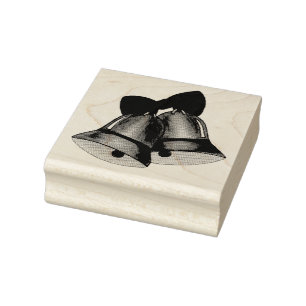 Wedding Engagement Christmas Silver Bells Chimes Rubber Stamp