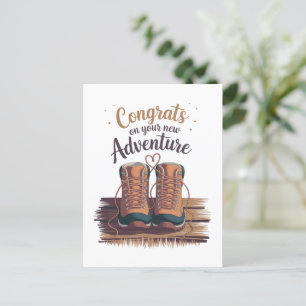 Wedding Engagement Congrats On Your New Adventure  Postcard