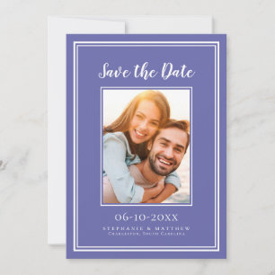 Wedding Engagement Custom Photo Periwinkle Blue Save The Date