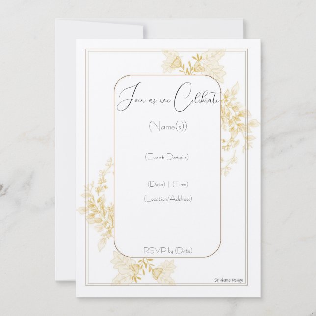 Wedding Engagement Invitation (Front)