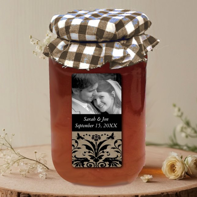 Wedding Engagement Photo Damask Save the Date (Creator Uploaded)