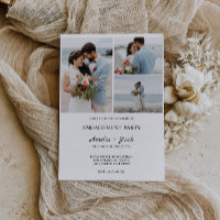 Wedding Engagement Photo Invitation Template
