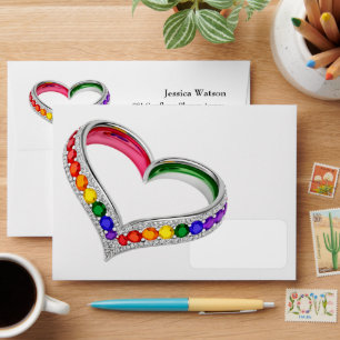 🌈 Wedding Envelope Intertwined in Pride