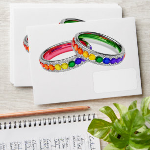 🌈 Wedding Envelope Intertwined in Pride