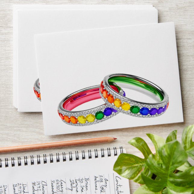 🌈 Wedding Envelope Intertwined in Pride (Stacked)