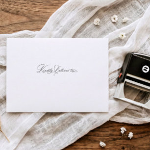 Wedding Envelope Kindly Deliver to Elegant Script Self-inking Stamp