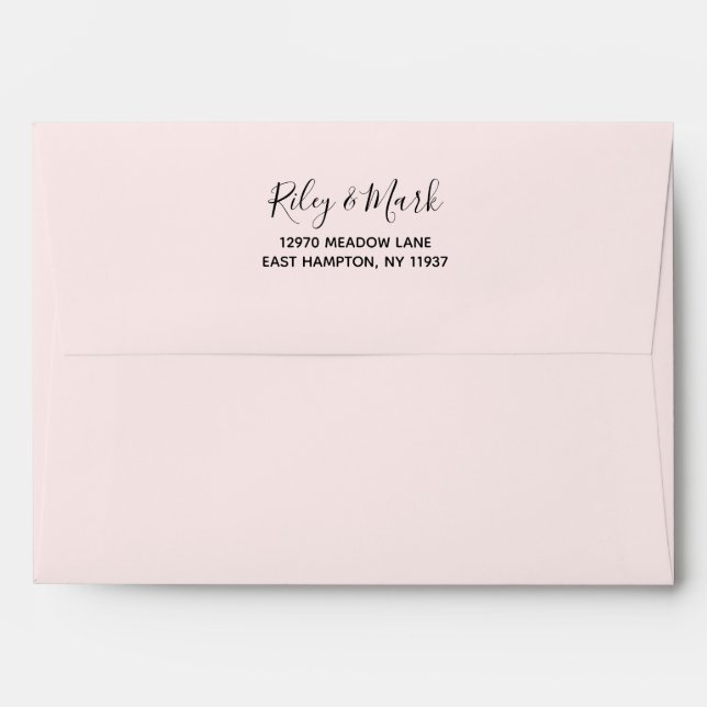 Wedding Envelope Pre-Addressed Floral Mailing E705 (Back (Top Flap))