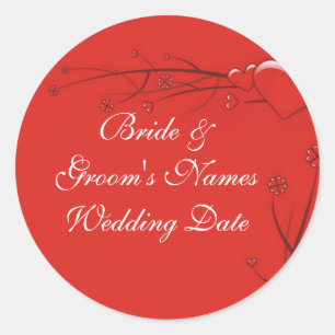 Wedding Envelope Seal Sticker Template
