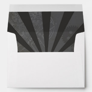 Wedding Envelope Steampunk Wedding Hearts Cogs 
