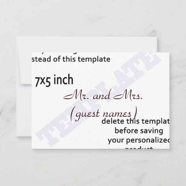 WEDDING ESCORT CARD TEMPLATE (Front)