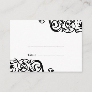 Wedding escort seating card custom print elegant