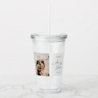 Wedding Etched Drinkware Acrylic Tumbler