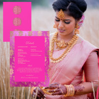 Wedding Ethnic Indian Pink & Gold Details