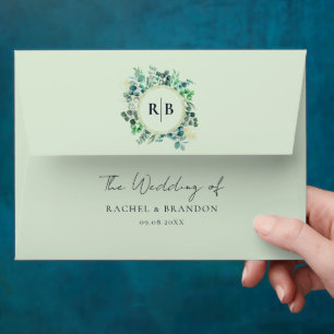 Wedding Eucalyptus Botanical Greenery Garden Envelope