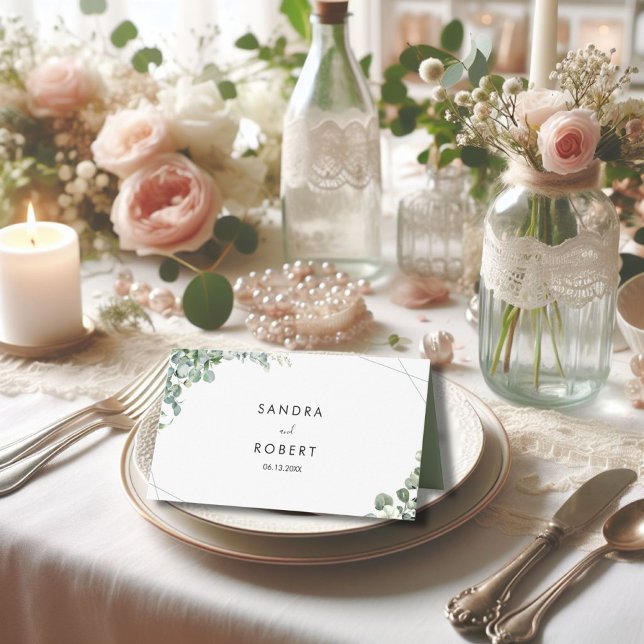 Wedding eucalyptus greenery boho place card (Creator Uploaded)