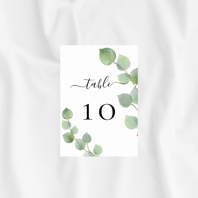 Wedding eucalyptus greenery elegant table number (Creator Uploaded)