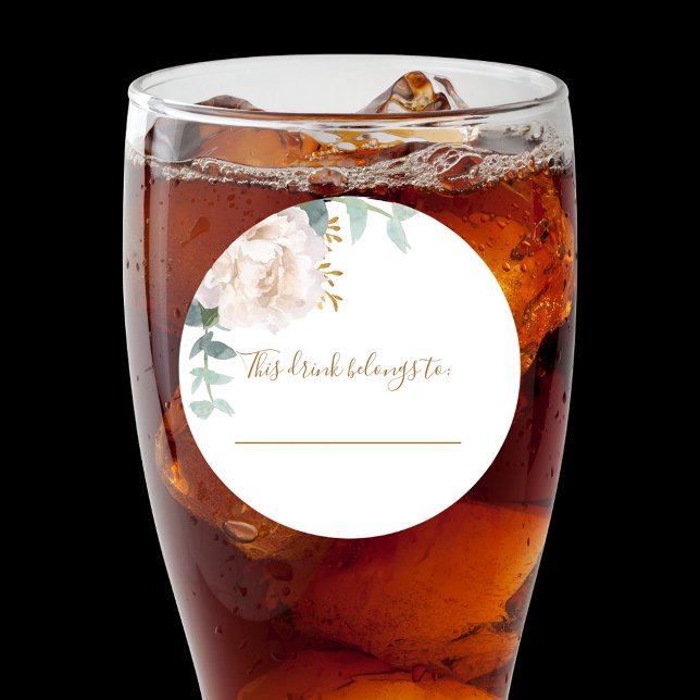 Wedding eucalyptus this drink belongs to  classic round sticker (Creator Uploaded)