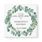Wedding eucalyptus wreath mr mrs save the date