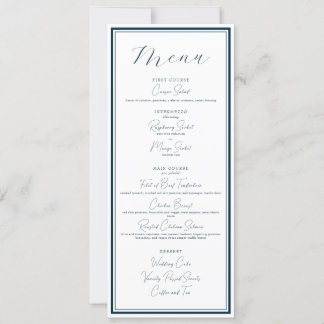 Wedding / Event Classy and Modern Menu  Invitation