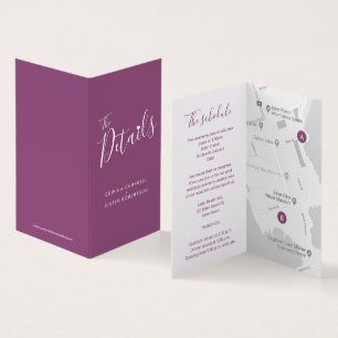 Wedding event details guest schedule map mulberry