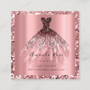 Wedding Event Planner Rose Gold Glitter Spark Appointment Card