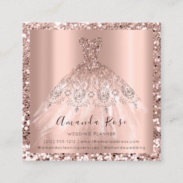 Wedding Event Planner Rose Pink Appointment Card (Front)