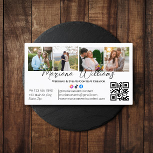 Wedding&Events Content Creator photos qr code chic Business Card