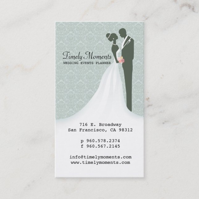 Wedding Events Planner Business Card (Front)