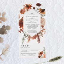 Wedding Fall in Autumn All In One Invitation