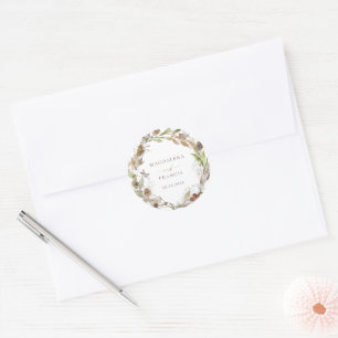 wedding fall wildflowers stickers