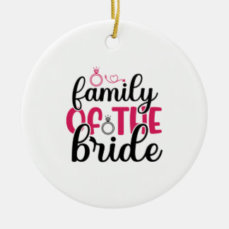 Wedding Family Of The Bride Ceramic Tree Decoration