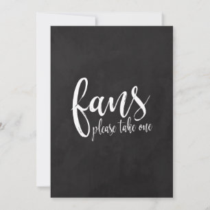 Wedding Fans Affordable Chalkboard Wedding Sign