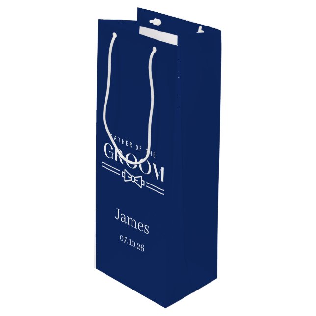 Wedding Father of the Groom Gift Bag (Front Angled)