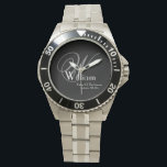 Wedding Father Of The Groom Gift Monogram Sporty<br><div class="desc">Wedding Father Of The Groom Gift Monogram Sporty Watch. Click personalise this template to customise it with the monogram initial, the name, and the wedding date quickly and easily. Wedding Father Of The Groom Gift Monogram Sporty Watch, is part of the Parent Gifts Collection, with a matching Father Of The...</div>