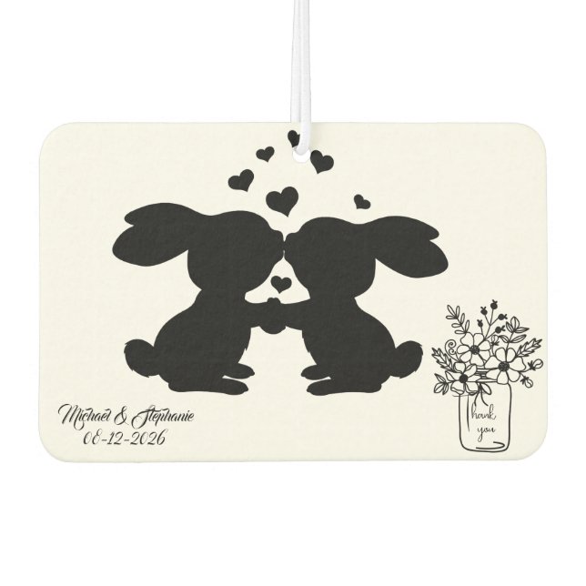 Wedding Favor Car Air Freshener (Front)