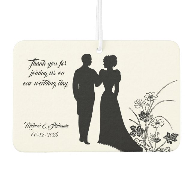 Wedding Favor Car Air Freshener (Front)
