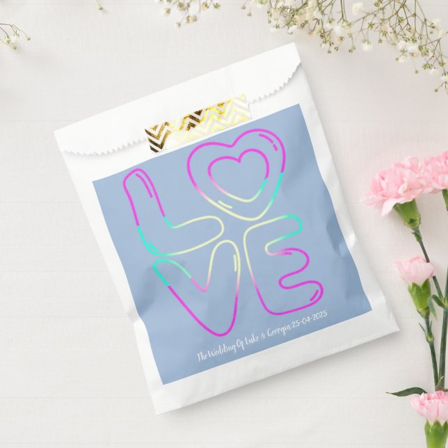 Wedding Favor love Personalized  Favour Bags (Sealed)