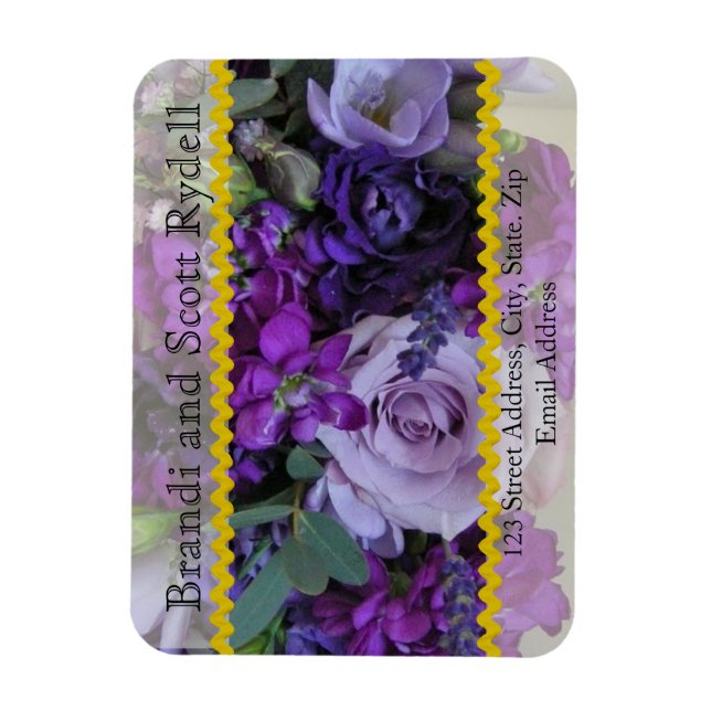 Wedding Favor Personalized Magnet Template (Vertical)