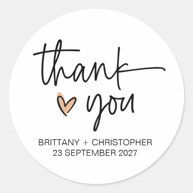 Wedding Favor Sticker Reception Favors for Guests (Front)