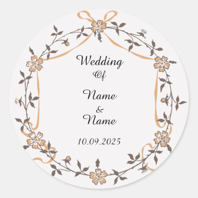 Wedding favor stickers  (Front)