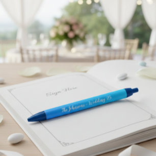 Wedding favors, monogrammed gifts black ink pen
