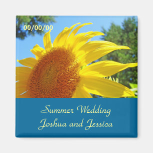 Wedding Favors Summer Weddings Sunflowers Magnet